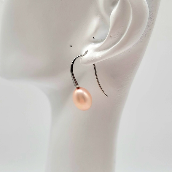 Orecchini Con Perle In Oro Rosa Orecchini Donna Argento Orecchini A Monachella Orecchini Perla Pendenti Da Donna Ragazze In Argento Sterling 925 Orecchini Di Perle Lunghi Pendente - Foto 9